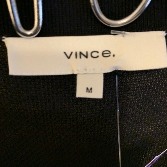 Vince V-Neck 3/4-Sleeve Fine Gauge Cotton Sweater - Picture 4 of 5